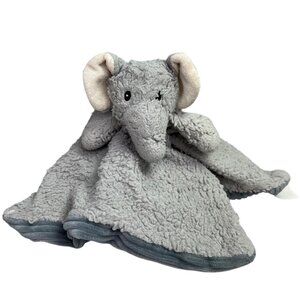 Maxx Marketing Elephant Lovie Lovey Security Blanket Plush Ribbed Fuzzy Gray